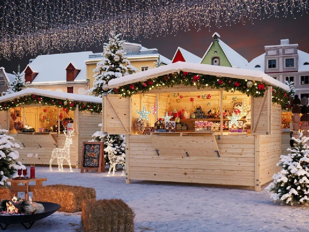Chalet de noël en bois pliable | Sud Environnement