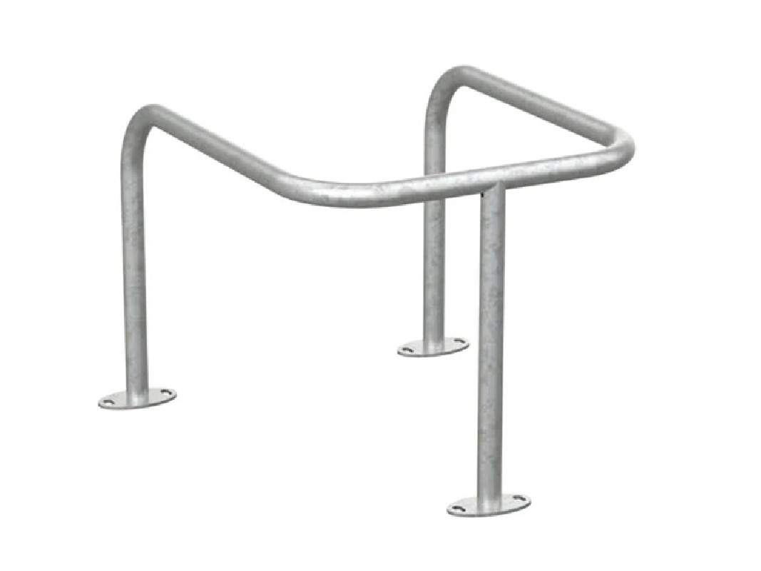 Etrier de protection arbre en acier Ø35 mm scellement direct