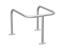 Etrier de protection arbre en acier Ø35 mm scellement direct