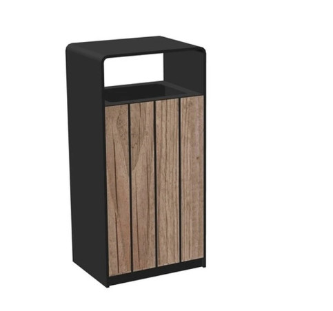 Corbeille URBEO HPL + pare-pluie 60L