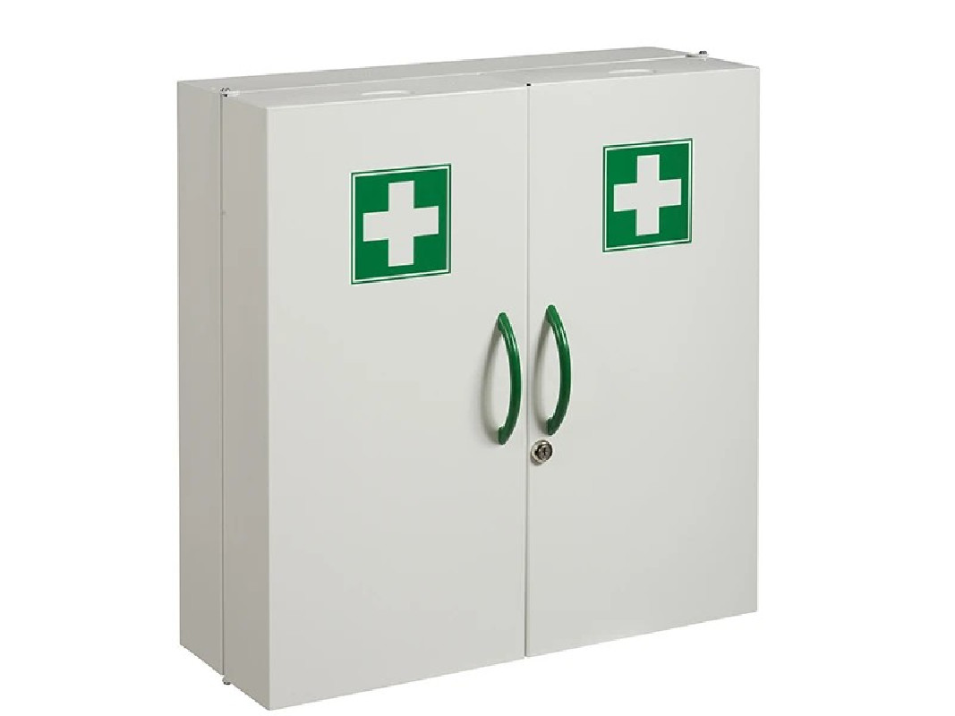 Armoire Pharmacie 2 portes avec serrure - Blanc