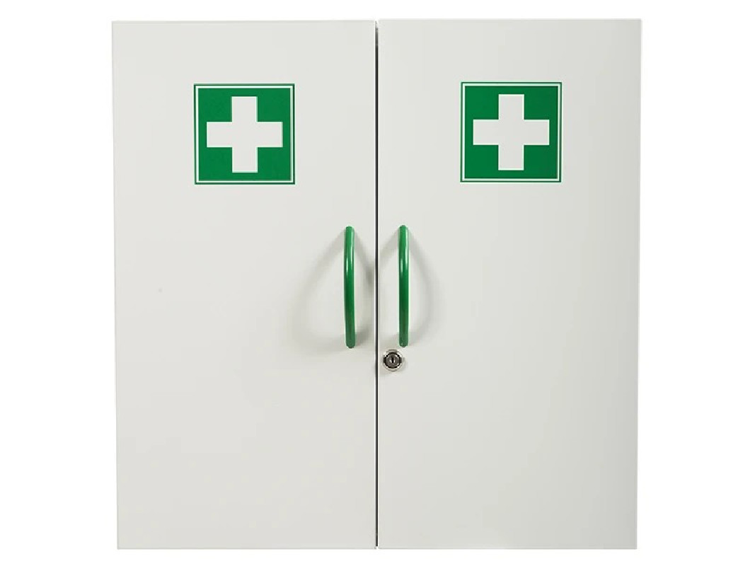 Armoire Pharmacie 2 portes avec serrure - Blanc