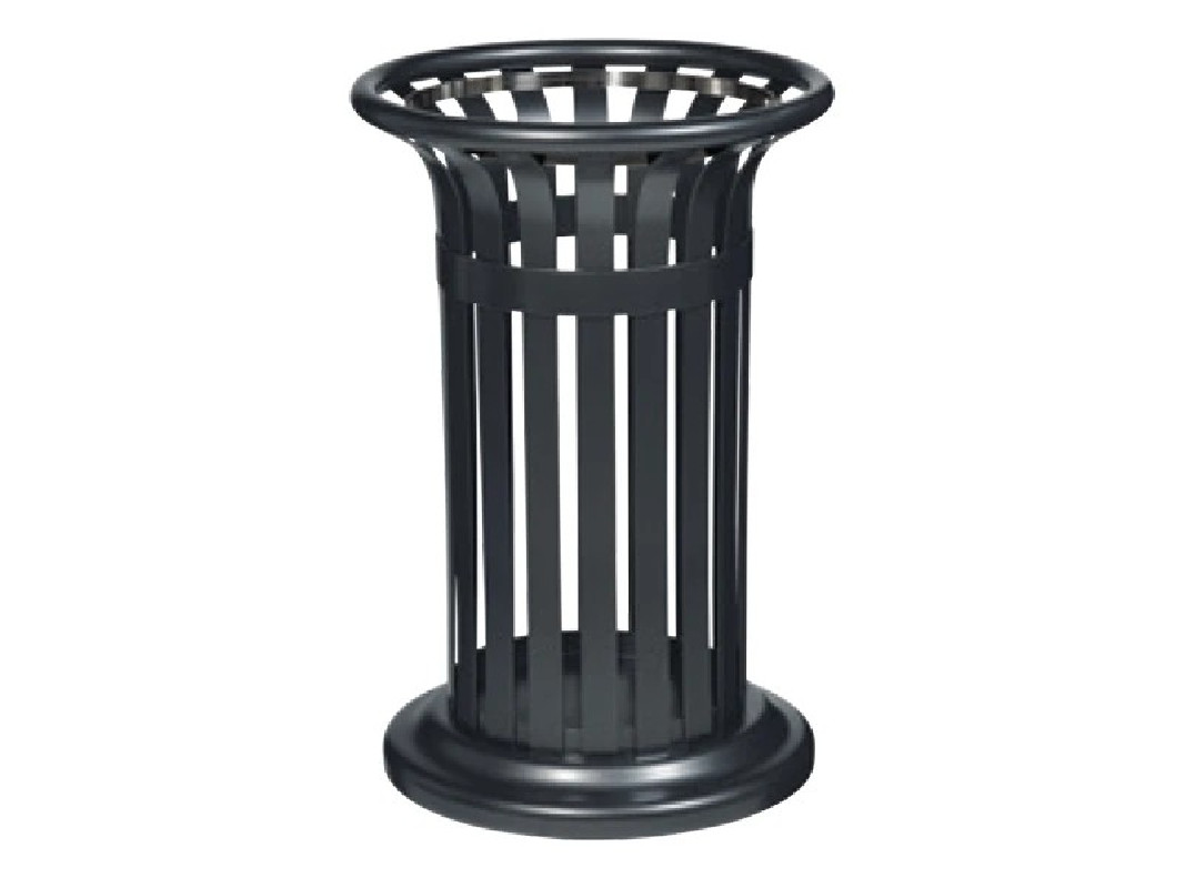 Corbeille tulipe 60 L à poser ou à fixer - Anthracite mat