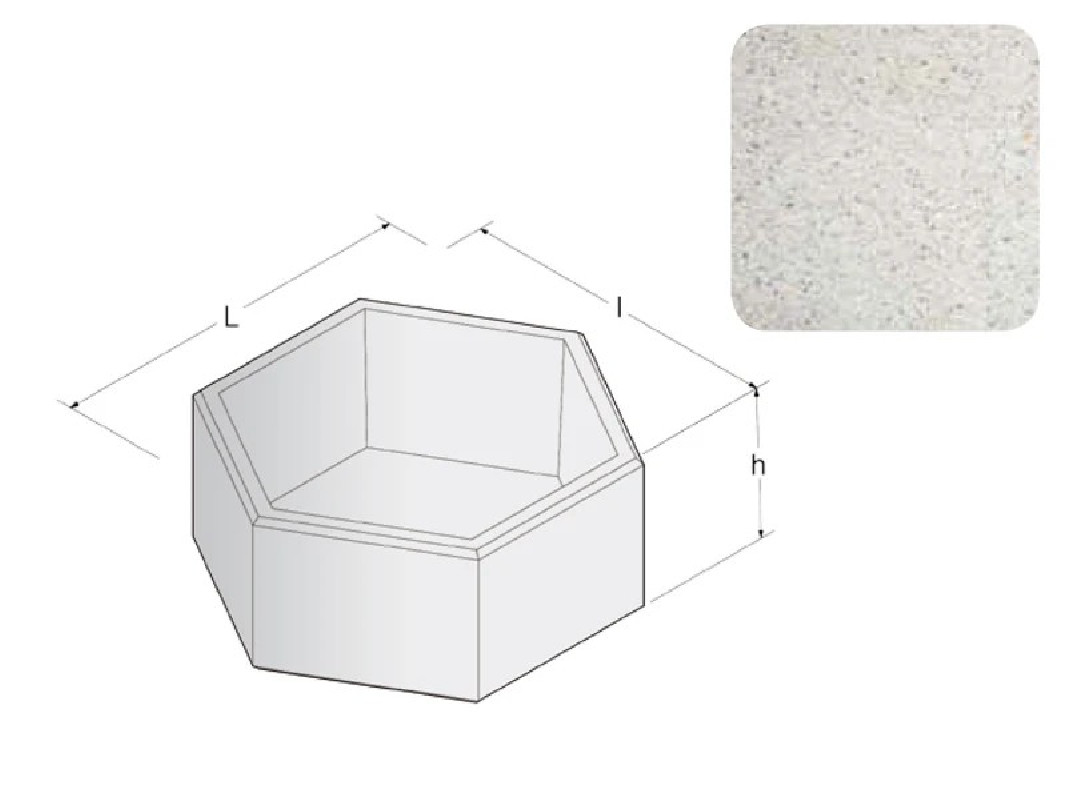 Jardinière Béton hexagonale OZ