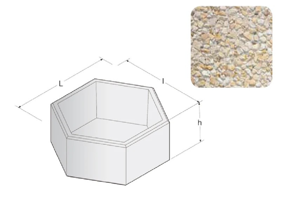 Jardinière Béton hexagonale OZ