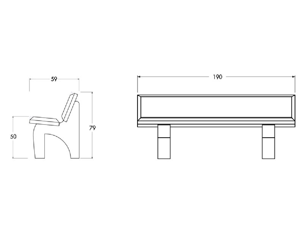 Banc béton DOM