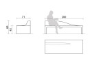 Banc béton LINE blanc lisse