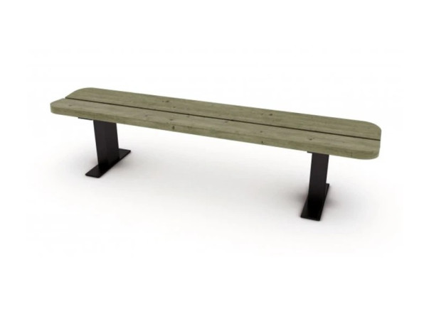 Banquette Quiberon bois/acier Lg 2 ml