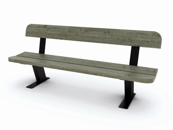 Banc bois et acier Glenan - Lg 200 cm