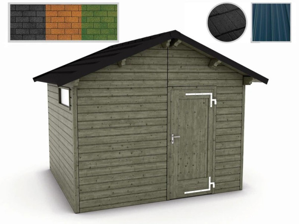 Abri de jardin bois avec Toit. 2 pentes