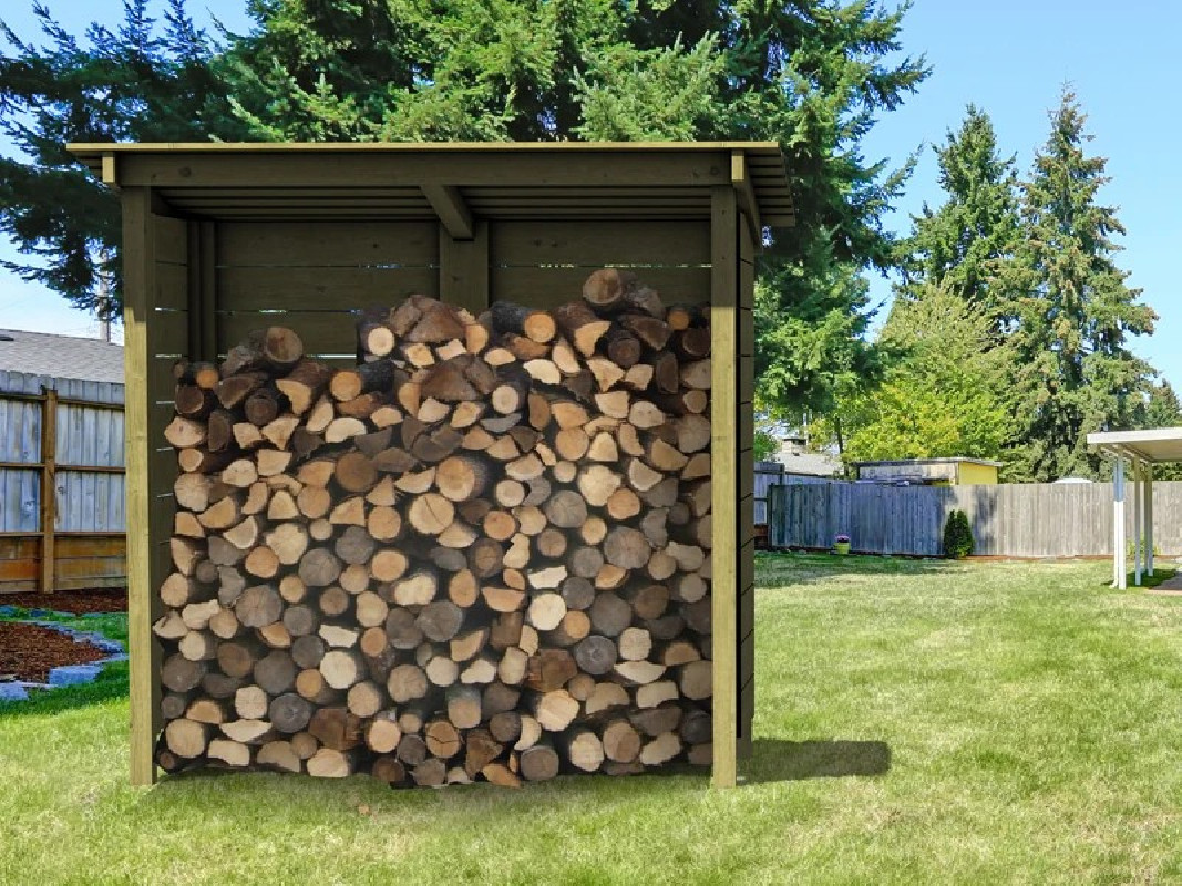 Abri bois hauteur 2 ML