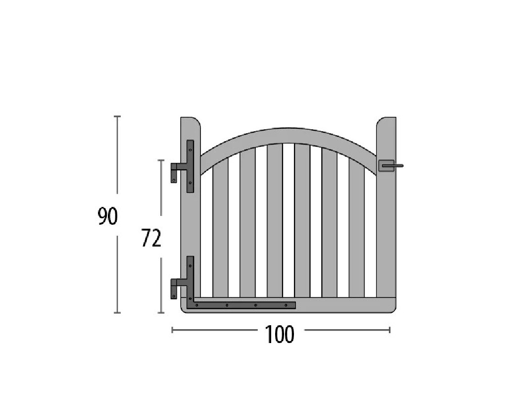 Portillon Cabourg convexe Lg 100 cm
