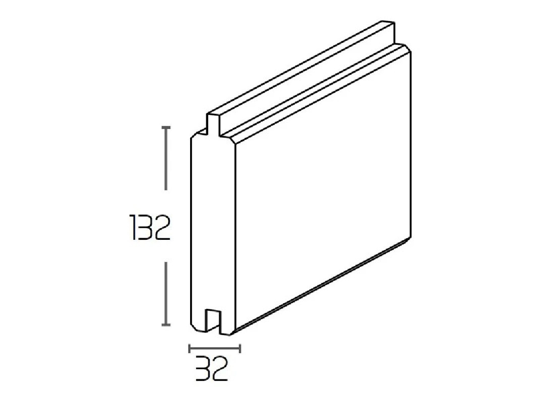 Lame de remplissage palissade Scaer H 132 mm L 1.92 m