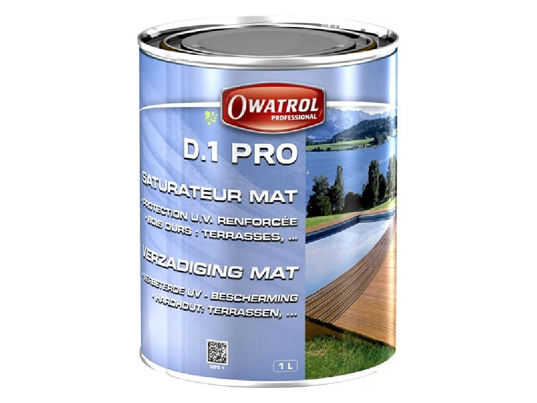 Saturateur Mat D1 Pro Spécial bois durs - incolore