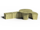 Banquette Helios Cintre pour table