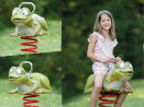 Jeu sur ressort réaliste en bois Claus la grenouille