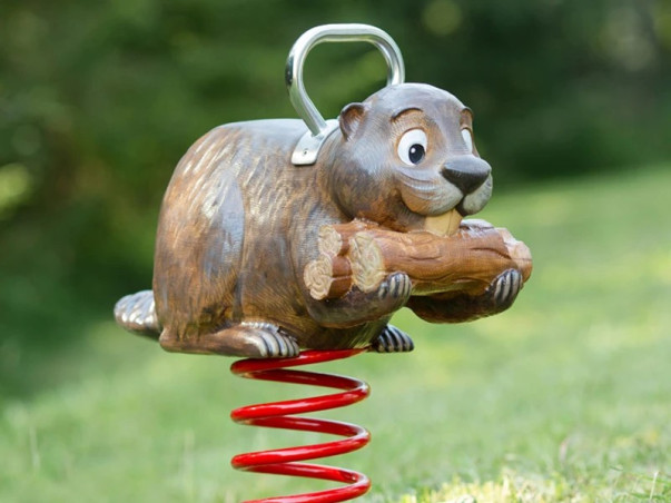 Jeu sur ressort réaliste en bois Bernhart le castor