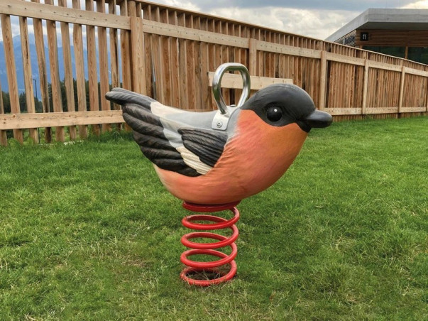 Jeu sur ressort réaliste en bois Clara l'oiseau
