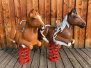Jeu sur ressort réaliste en bois Roxy le cheval