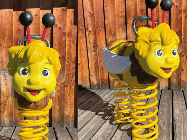 Jeu sur ressort double réaliste en bois Betti l'abeille