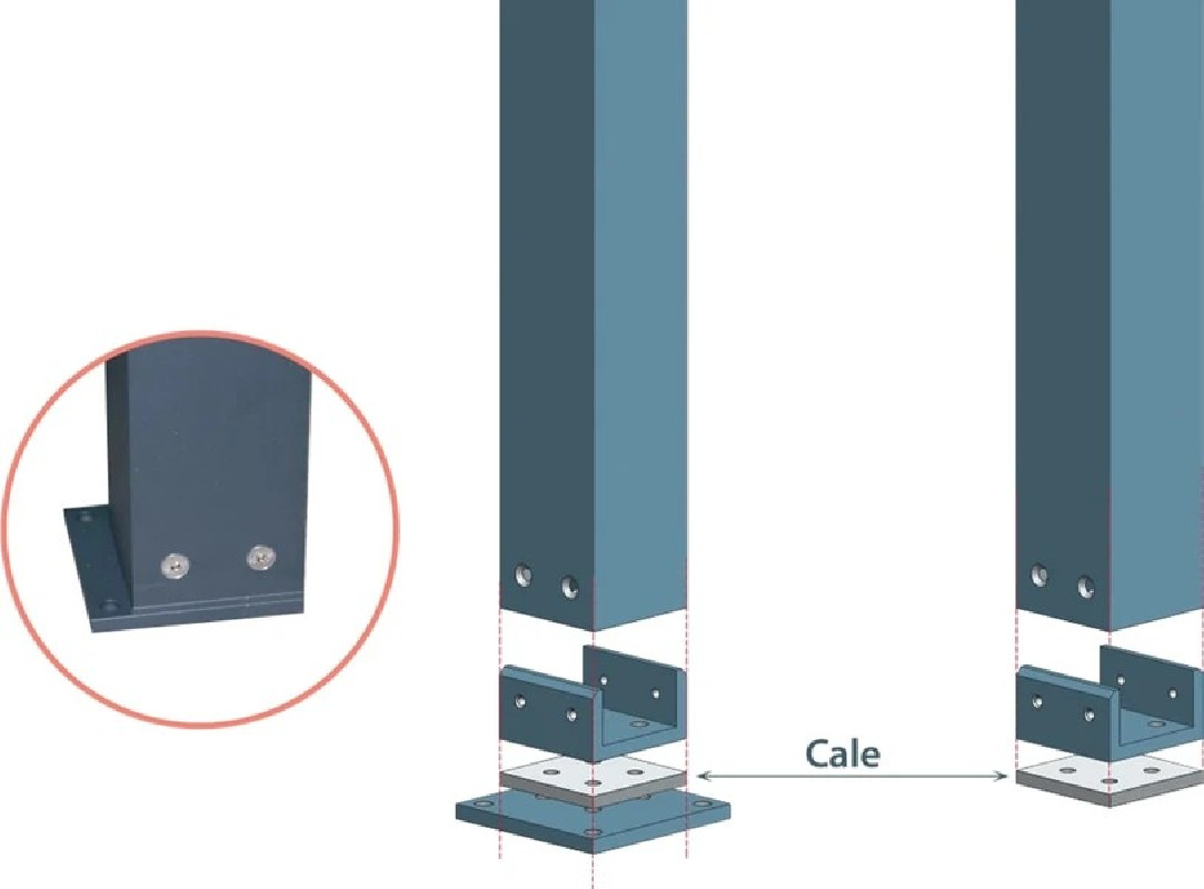 Lot de 6 calles pour pergola bioclimatique
