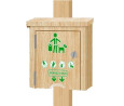 Distributeur de propreté canine en bois