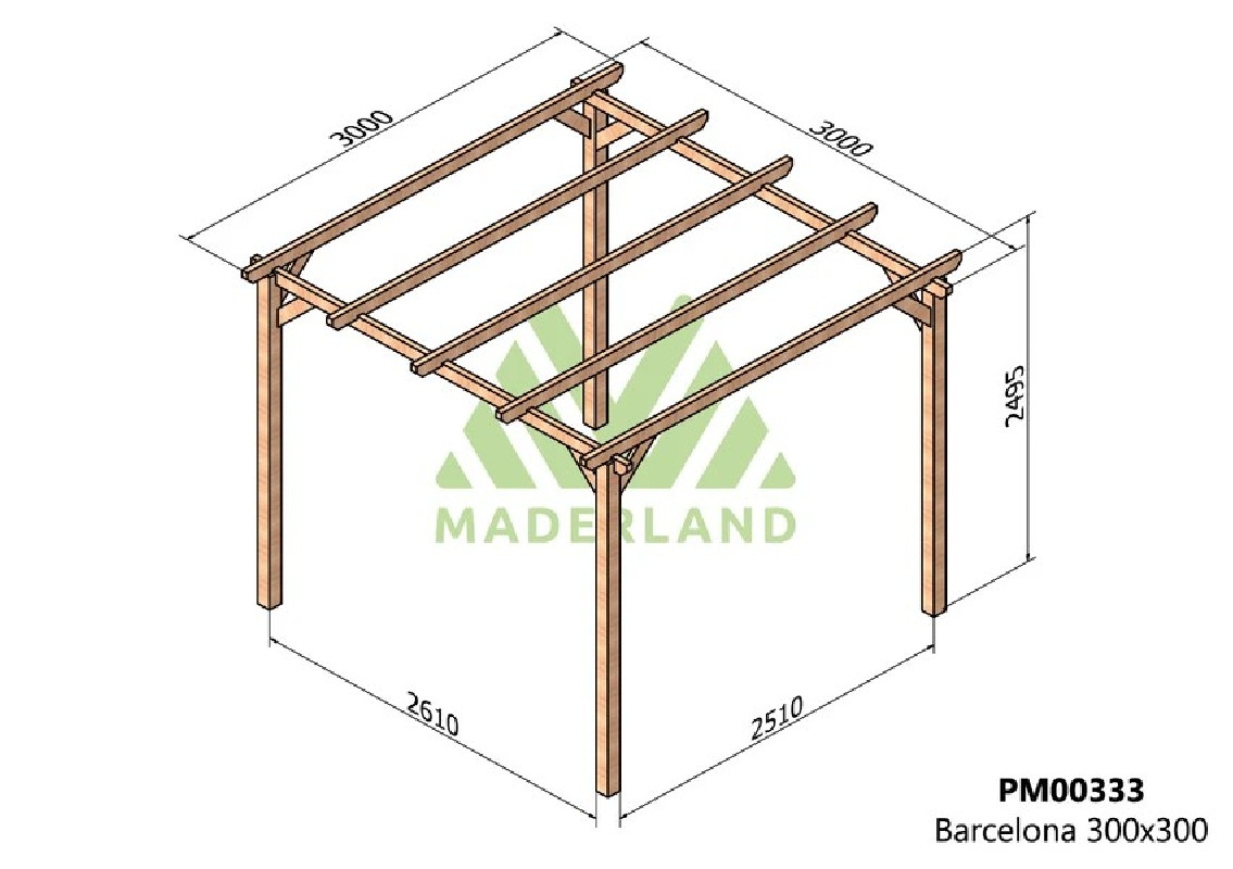Pergola massive autoportante Tours