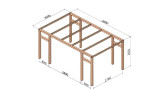 Pergola lamellé-collé autoportante Montreuil