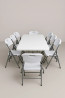Ensemble 1 table de réception + 8 chaises pliantes