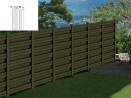 Profil rainuré palissade 90 x 35 mm lg 2.05m