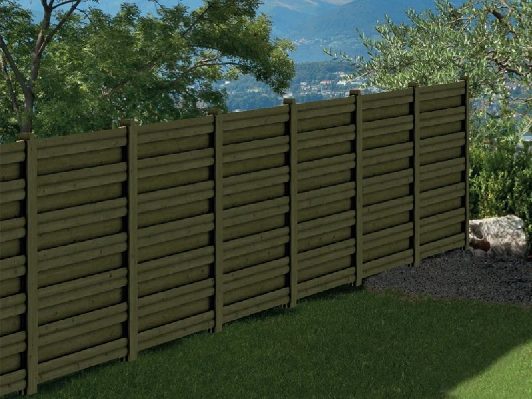 Profil rainuré palissade 90 x 35 mm lg 2.05m