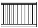 Rambarde pour kiosque TOOTAN  lattes verticales  95x21 mm