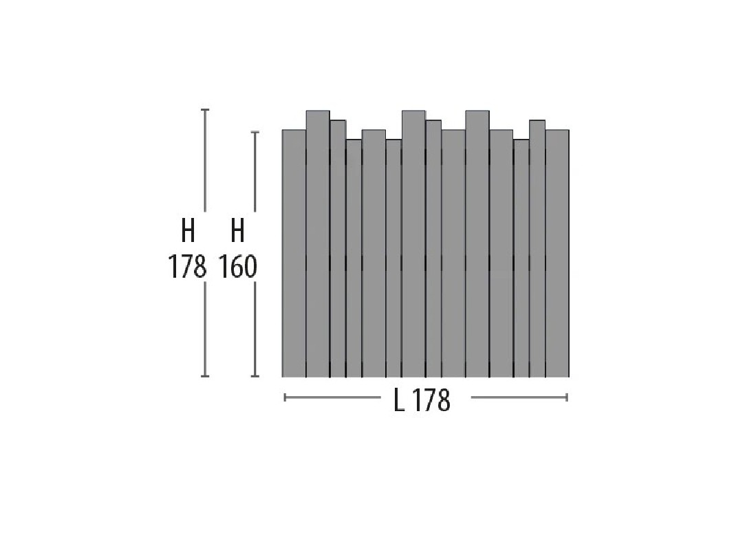 Palissade Belz H160/178 - L 178 cm