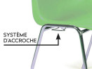 Chaise coque polypro Hélène empilable collectivités