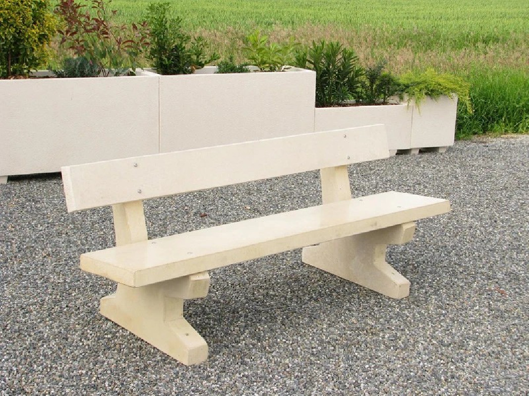 Banc Beton blanc naturel 2 ml