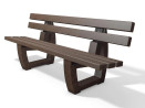Banc Sutton marron - Plastique revalorisé - Lg 200 cm