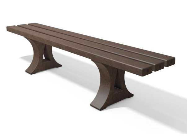 Banquette Canetti marron - Plastique revalorisé - Lg 200 cm