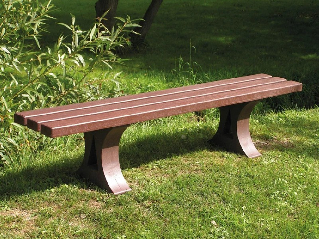 Banquette Canetti marron - Plastique revalorisé - Lg 200 cm