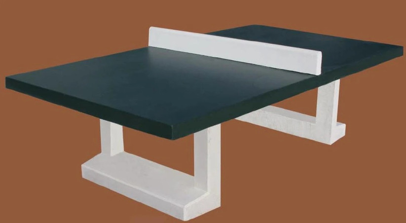 Table Ping Pong Béton Piétement carré