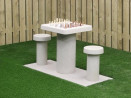 Table d’échecs en béton naturel 2 personnes