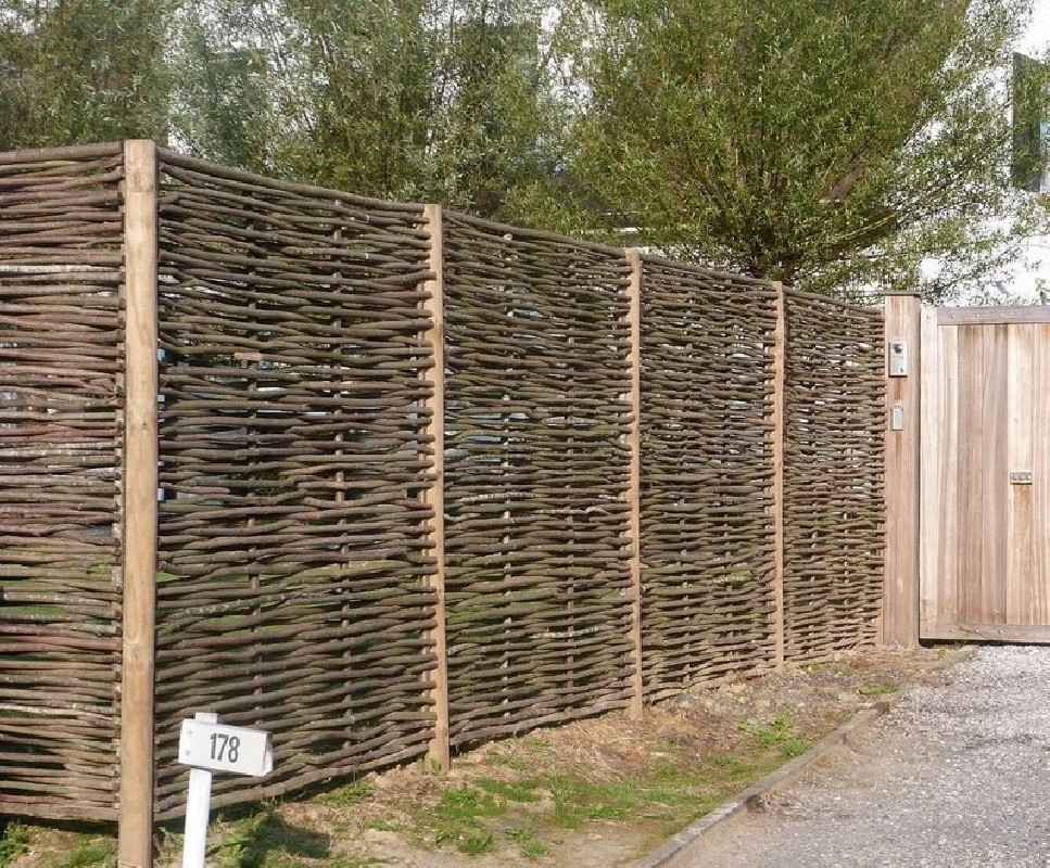 Panneau noisetier tressage horizontal