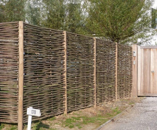 Panneau noisetier tressage horizontal