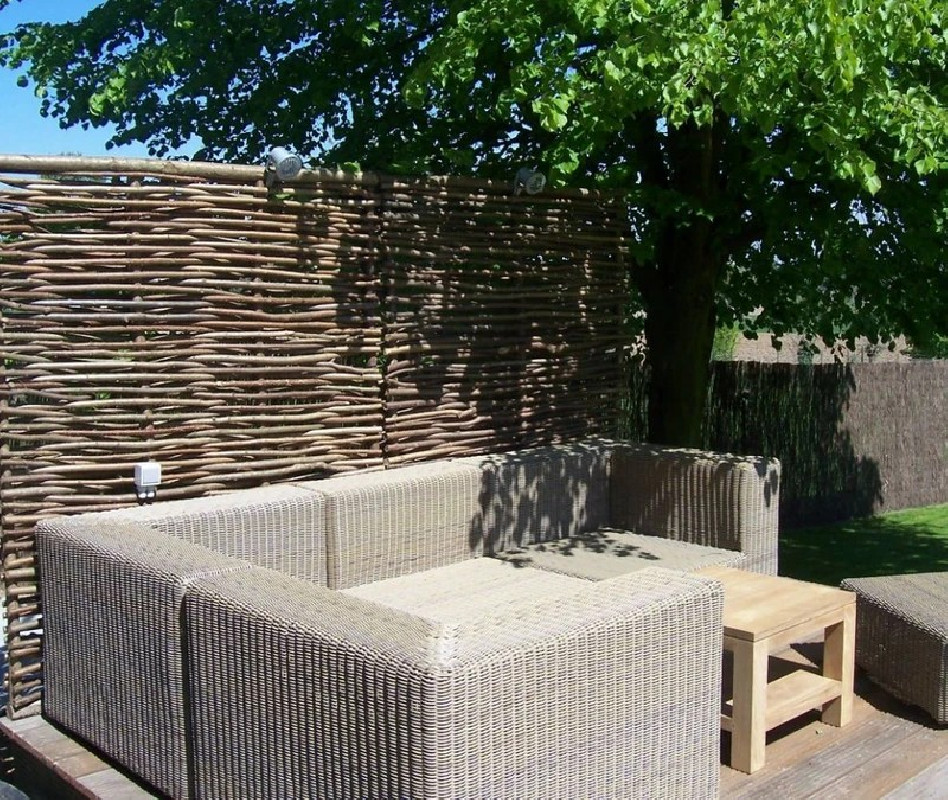 Panneau noisetier tressage horizontal