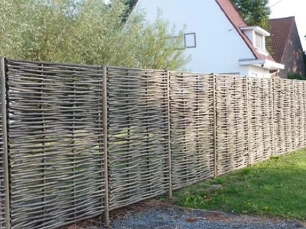 Panneau noisetier tressage horizontal