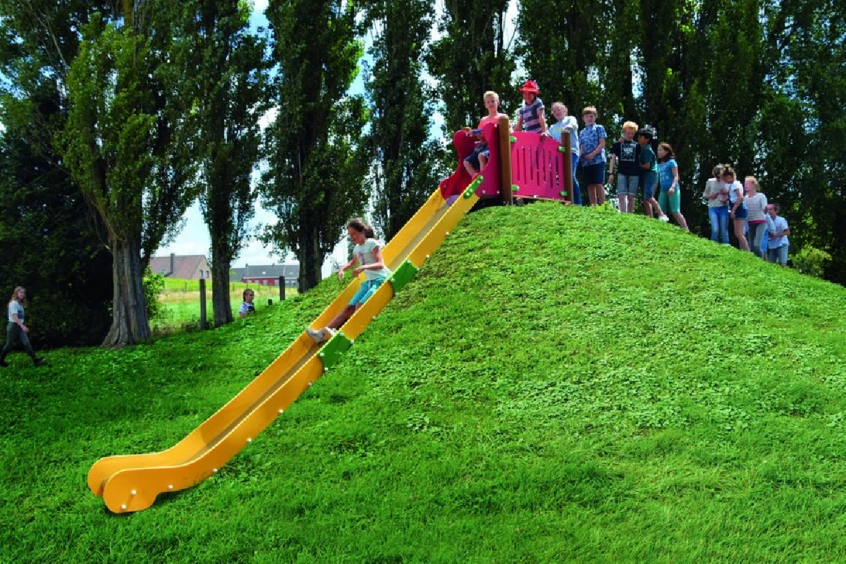Toboggan pour butte - glissière inox
