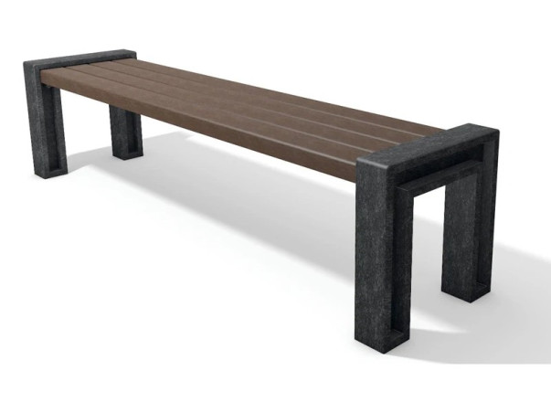 Banquette Hyde Park - Plastique relavorisé - Lg 180 cm