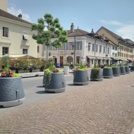 Jardinière Bloc béton KOST + enveloppe PE + anneaux intégrés