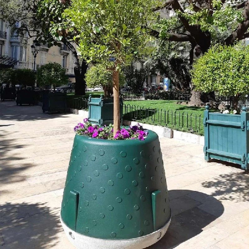 Jardinière Bloc béton KOST + enveloppe PE + anneaux intégrés