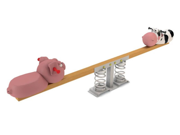 Tapefesse sur ressort Vache et Cochon