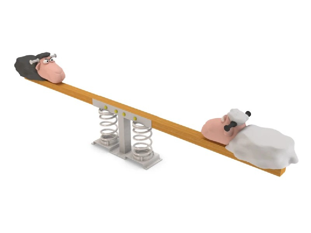 Tapefesse sur ressort Petites Moutons
